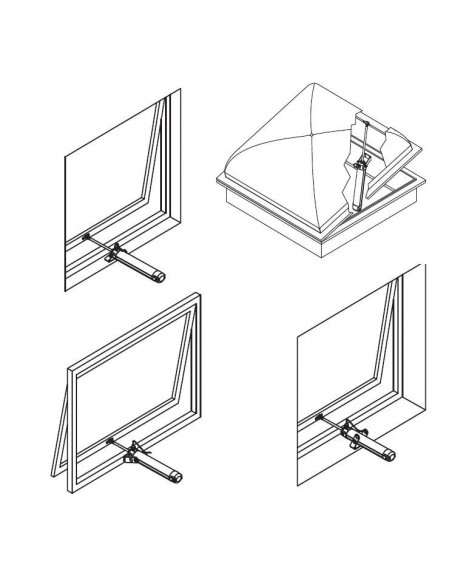 Ηλεκτρικός μηχανισμός μοτέρ MAX με εμβολο για προβολή σε παράθυρα και φεγγίτες