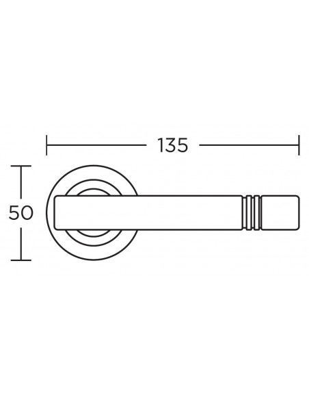 Πόμολο χερούλι με ροζέτα σειρά 115 
