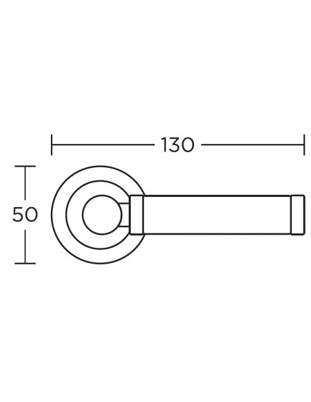 Πόμολο χερούλι με ροζέτα σειρά 135