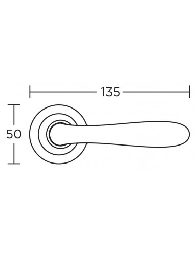 Πόμολο χερούλι με ροζέτα 155