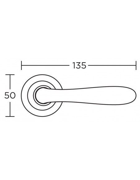 Πόμολο χερούλι με ροζέτα 155
