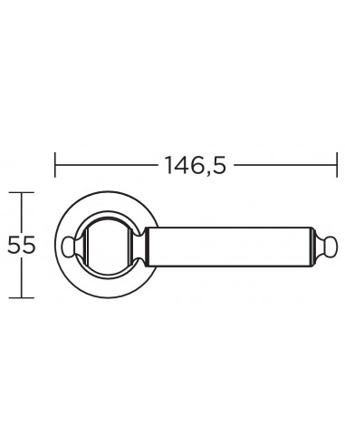 Πόμολο χερούλι με ροζέτα σειρά 295