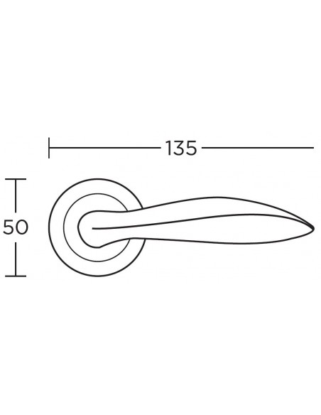 Πόμολο χερούλι με ροζέτα σειρά 625