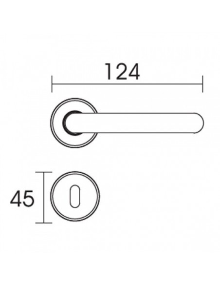 Πόμολο χερούλι με ροζέτα σειρά C605