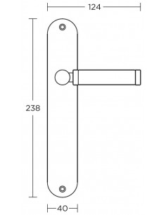 Πόμολο χερούλι με μονοκόμματη πλάκα σειρά 135 2