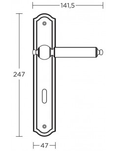 Πόμολο χερούλι με μονοκόμματη πλάκα σειρά 295 2