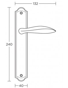 Πόμολο χερούλι με μονοκόμματη πλάκα σειρά 625 2