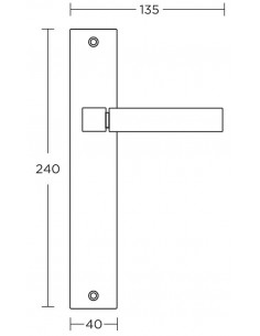 Πόμολο χερούλι με μονοκόμματη πλάκα σειρά 735 2