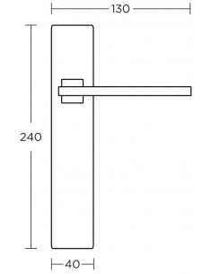 Πόμολο χερούλι με μονοκόμματη πλάκα σειρά 745 2