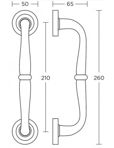Διακοσμητική λαβή πόρτας σειρά 155 2