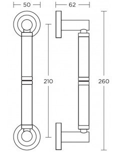 Διακοσμητική λαβή πόρτας σειρά 135 2