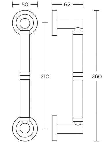 Διακοσμητική λαβή πόρτας σειρά 135
