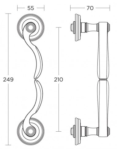 Διακοσμητική λαβή πόρτας σειρά 175