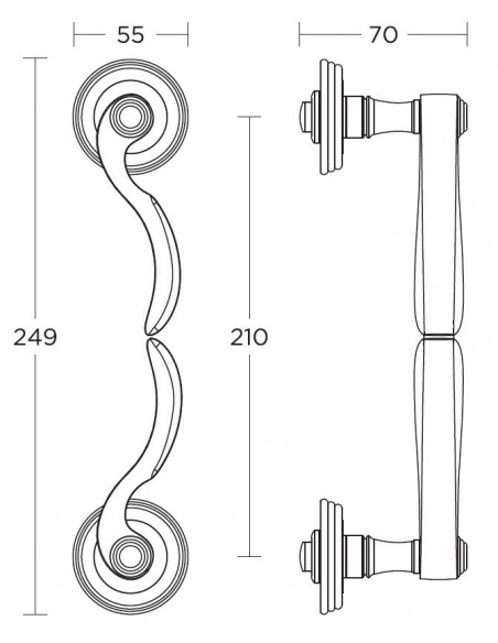 Διακοσμητική λαβή πόρτας σειρά 175