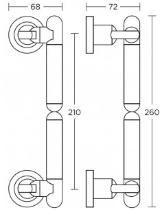 Διακοσμητική λαβή πόρτας σειρά 165 2