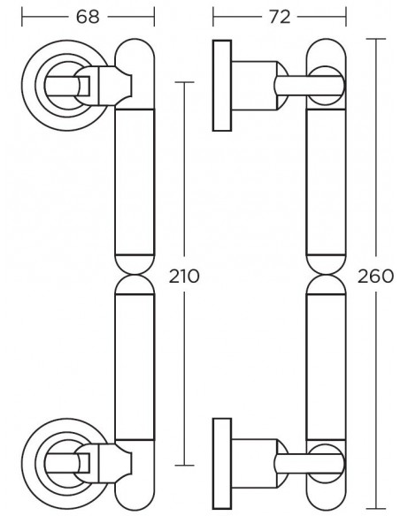 Διακοσμητική λαβή πόρτας σειρά 165