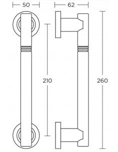 Διακοσμητική λαβή πόρτας σειρά 115 2