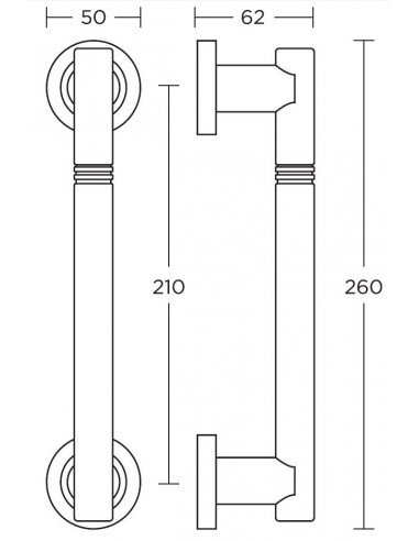 Διακοσμητική λαβή πόρτας σειρά 115
