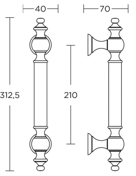 Διακοσμητική λαβή πόρτας σειρά 295