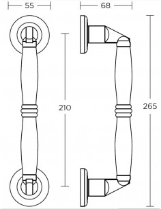 Διακοσμητική λαβή πόρτας σειρά 205 2