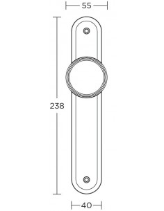 Πόμολο χερούλι με μονοκόμματη πλάκα σειρά 275 2