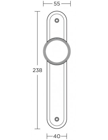 Πόμολο χερούλι με μονοκόμματη πλάκα σειρά 275