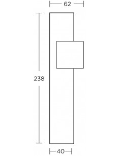 Πόμολο χερούλι με μονοκόμματη πλάκα σειρά 785 2