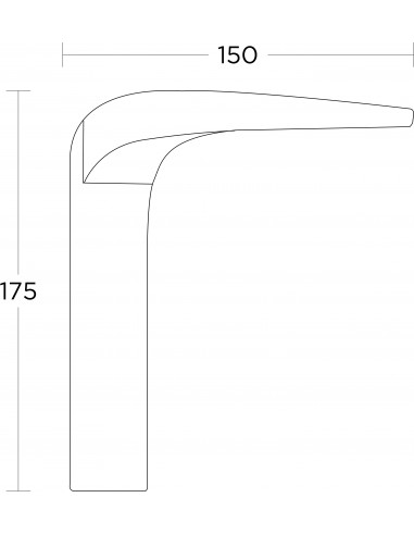 Πόμολο χερούλι με μονοκόμματη πλάκα σειρά 2055