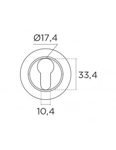 Ροζέτα επιστόμιο εξωτερικής πόρτας σειρά 485 2