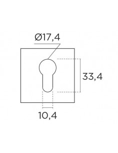 Ροζέτα επιστόμιο εξωτερικής πόρτας σειρά 2145 2