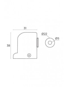 Magnetic-screwed door Stop number 703 2