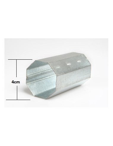 Μεταλλικός οκτάγωνος άξονας ρολού Φ40 γαλβανιζέ