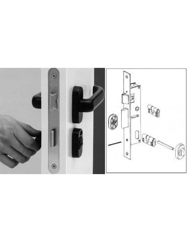 Κλειδαριά με ένδειξη, για πόρτα τουαλέτας (WC)