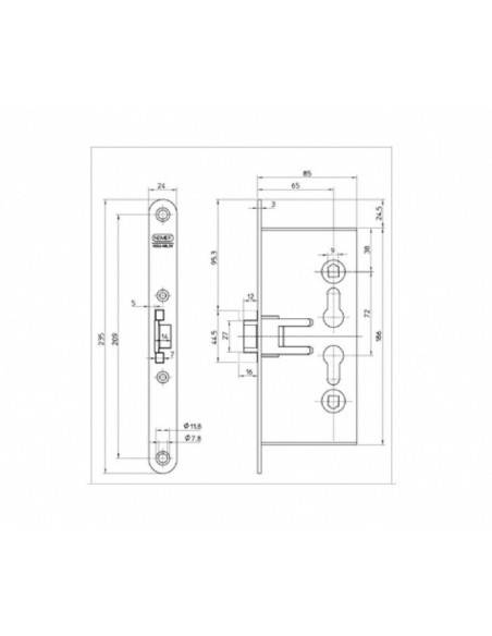 Κλειδαριά πυράντοχης πόρτας