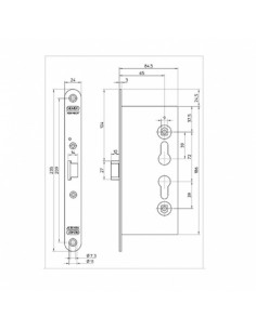 Panic bar lock fireproof door. 2