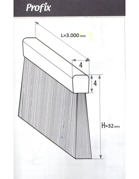 Βουρτσάκι Profix DG1180 με προφίλ κρατήματος Profix DF400l