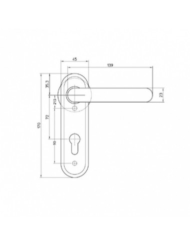Πόμολο λαβή πυράντοχης πόρτας