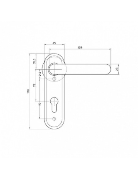 Πόμολο λαβή πυράντοχης πόρτας
