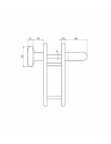 Πόμολο λαβή πυράντοχης πόρτας