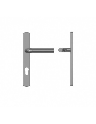  Handle with plate INOX 1308