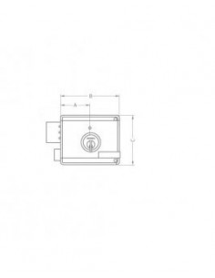 Square outer lock on iron and wooden doors 2