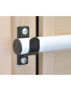 Adjustable safety bar for entry doors of all types