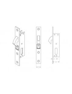 Safety lock with key hooks for sliding doors of iron and aluminum 2