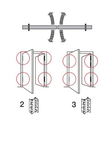 Μεντεσές ελατηρόυ επαναφορας για πόρτες αλέ-ρετούρ DA180