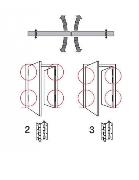 Μεντεσές ελατηρόυ επαναφορας για πόρτες αλέ-ρετούρ DA180
