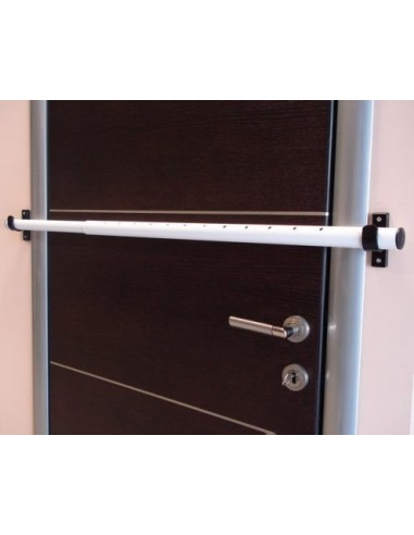 Adjustable safety bar for entry doors of all types
