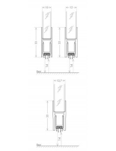 Air-stop GLASS BOTTOM SLIDE for glass doors 2