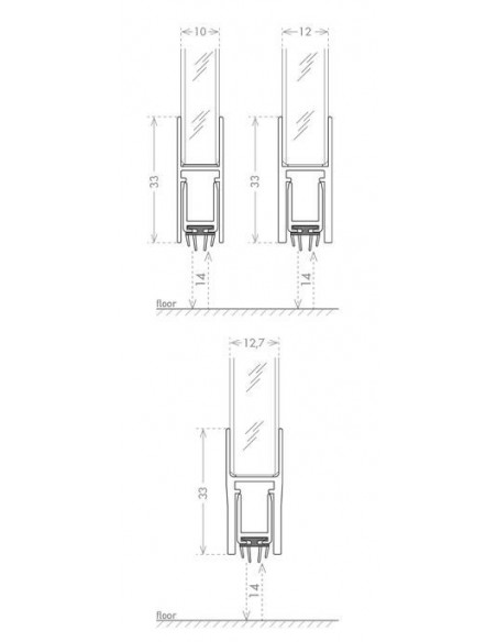 Αεροστόπ GLASS BOTTOM SLIDE για συρόμενες γυάλινες πόρτες