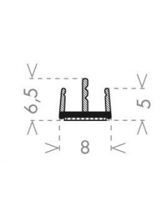 Αεροστόπ GLASS LIP για ανοιγόμενες γυάλινες πόρτες 2