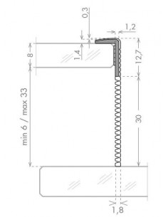 Air-stop GLASS LIP SLIDE for glass doors 2
